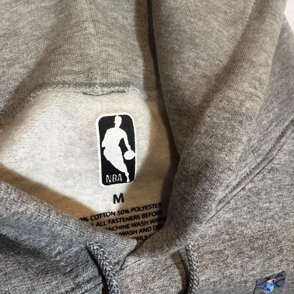 Boston Celtics Unisex Sweatshirt Hoodie Medium Gray Long Sleeved NBA Streetwear - Picture 3 of 4